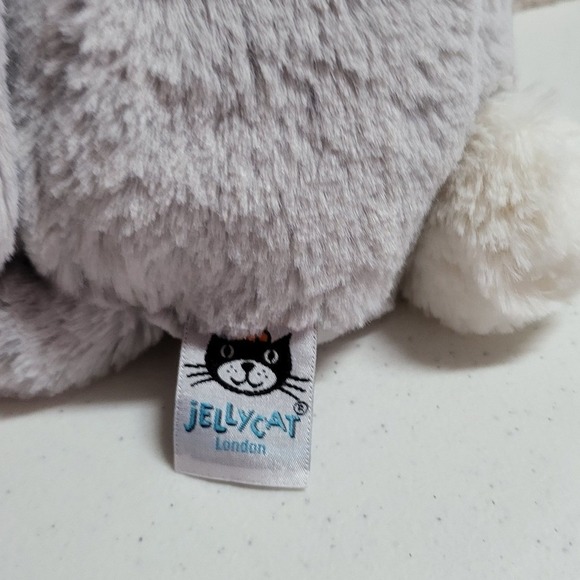 Jellycat Bashful Silver Bunny Rabbit Plush Stuffed Animal Toy 10' Inch - Picture 7 of 7